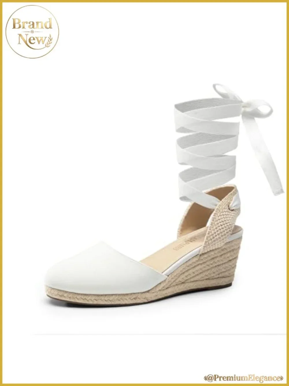 Espadrille Platform Wedge Sandals Vegan Leather Women's Summer
